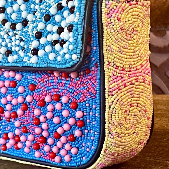 🌺🎉HP🎉🌺 NWOT Staud Tommy Beaded Shoulder Bag Multi Whirlpool 🌟RARE FIND🌟 - Picture 5 of 15